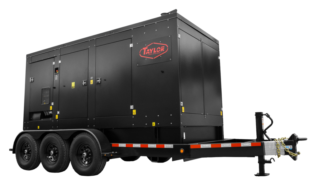 Taylor Power TM704 trailer-mounted generator designed for mobile construction and utility power